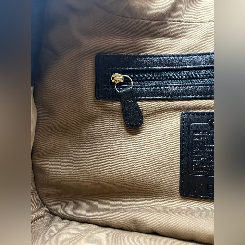 COACH VINTAGE 9338 Y2K Legacy Crescent Black Leather Shoulder Crossbody Hobo Bag - Picture 7 of 16